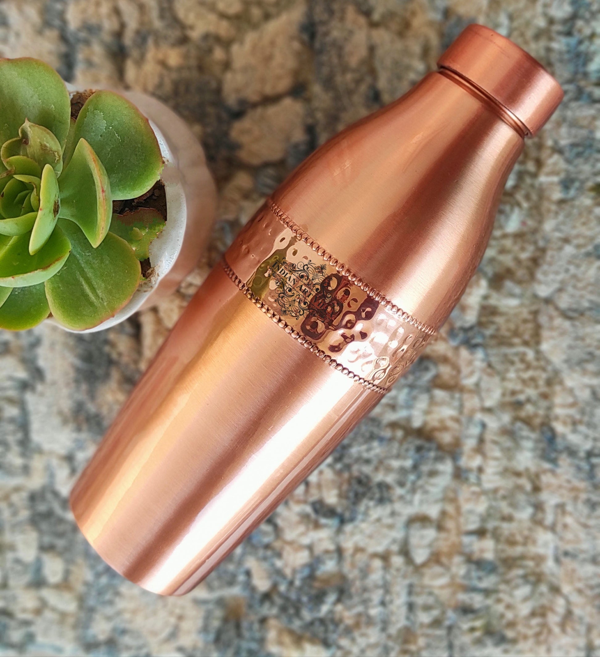 Copper Drinkware Bottle with Champagne Style and Lacquer Coating