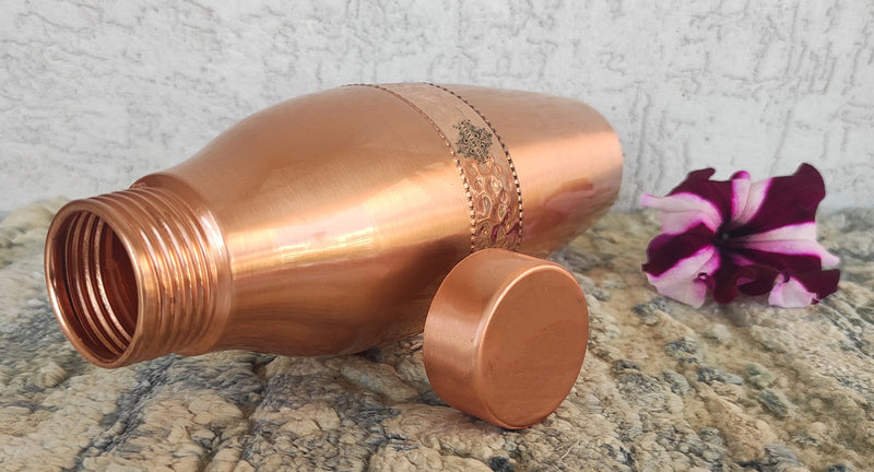 Copper Drinkware Bottle with Champagne Style and Lacquer Coating