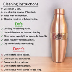 Copper Drinkware Bottle with Champagne Style and Lacquer Coating