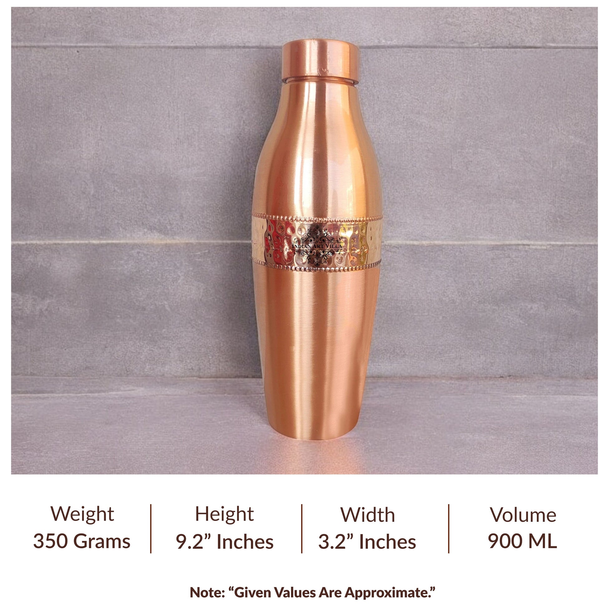 Copper Drinkware Bottle with Champagne Style and Lacquer Coating