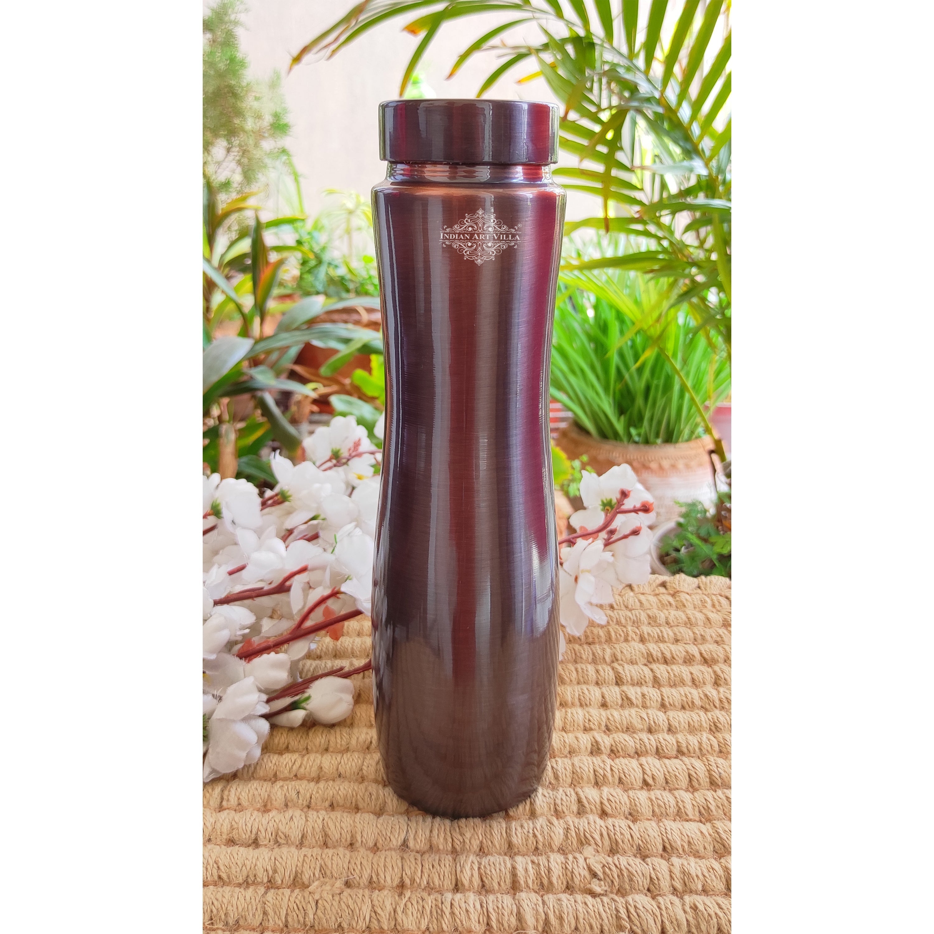 Pure Copper Lacquer Coated Curve Design Water Bottle