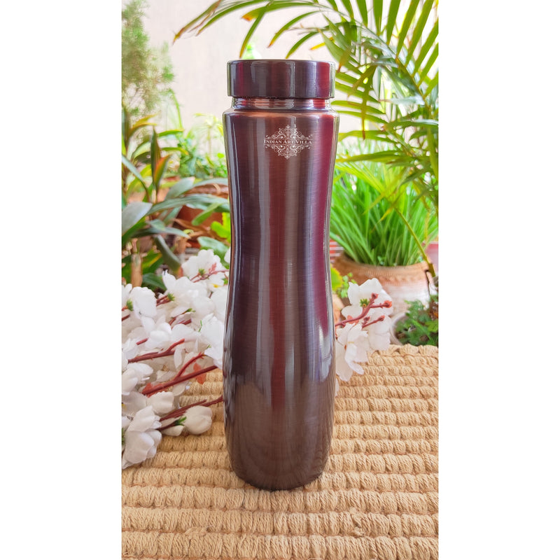 Pure Copper Lacquer Coated Curve Design Water Bottle