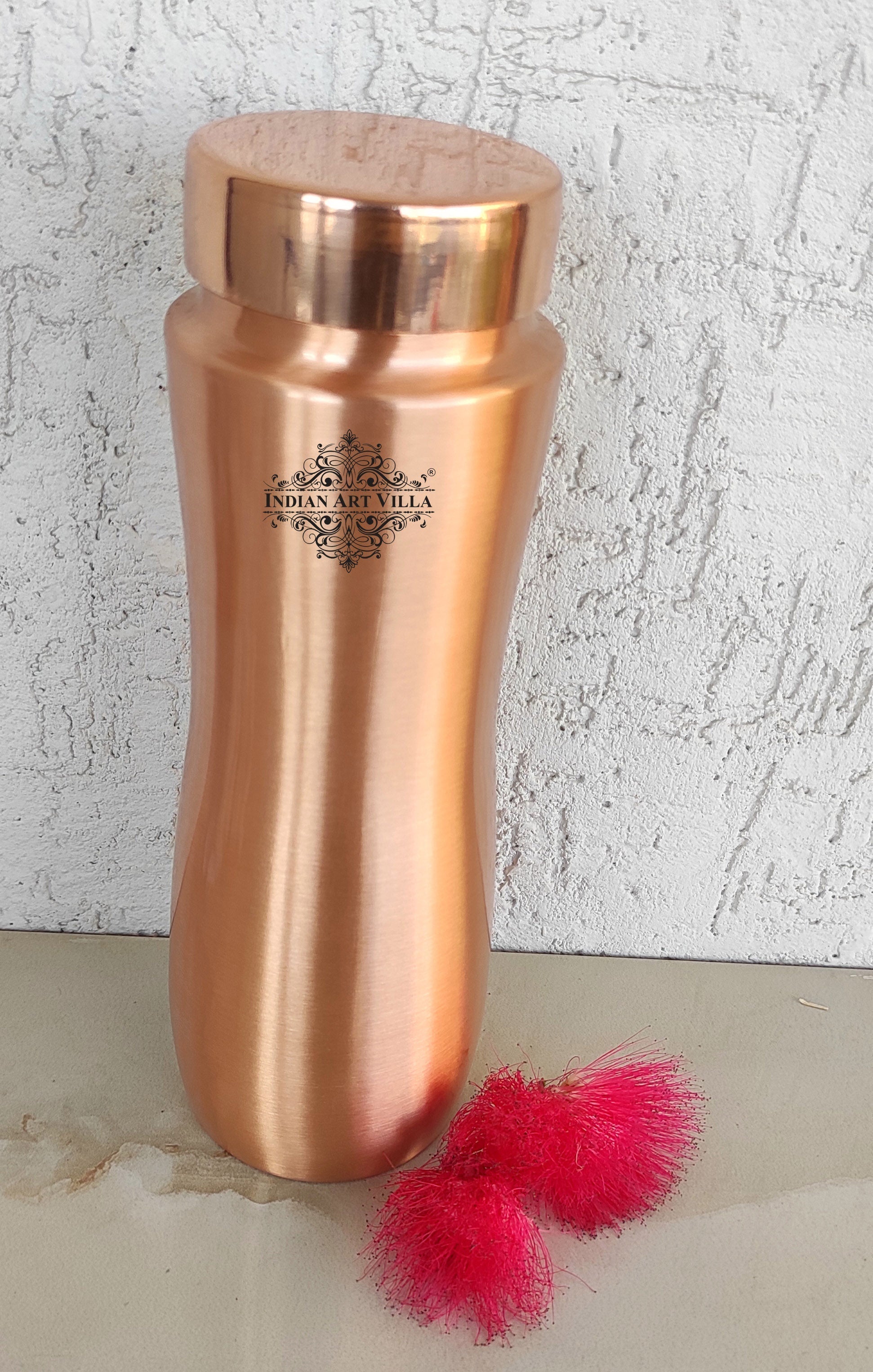 Pure Copper Lacquer Coated Curve Design Water Bottle