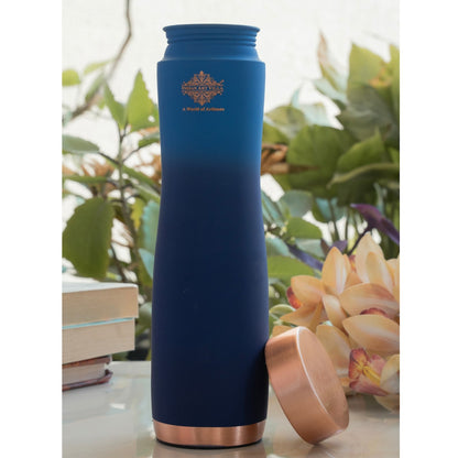 Pure Copper Water Bottle With Ombre Silk Finish Design – 1000ml
