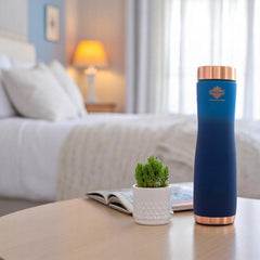 Pure Copper Water Bottle With Ombre Silk Finish Design – 1000ml