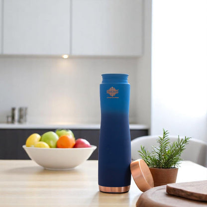 Pure Copper Water Bottle With Ombre Silk Finish Design – 1000ml