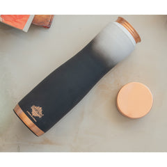 Pure Copper Water Bottle With Ombre Silk Finish Design – 1000ml