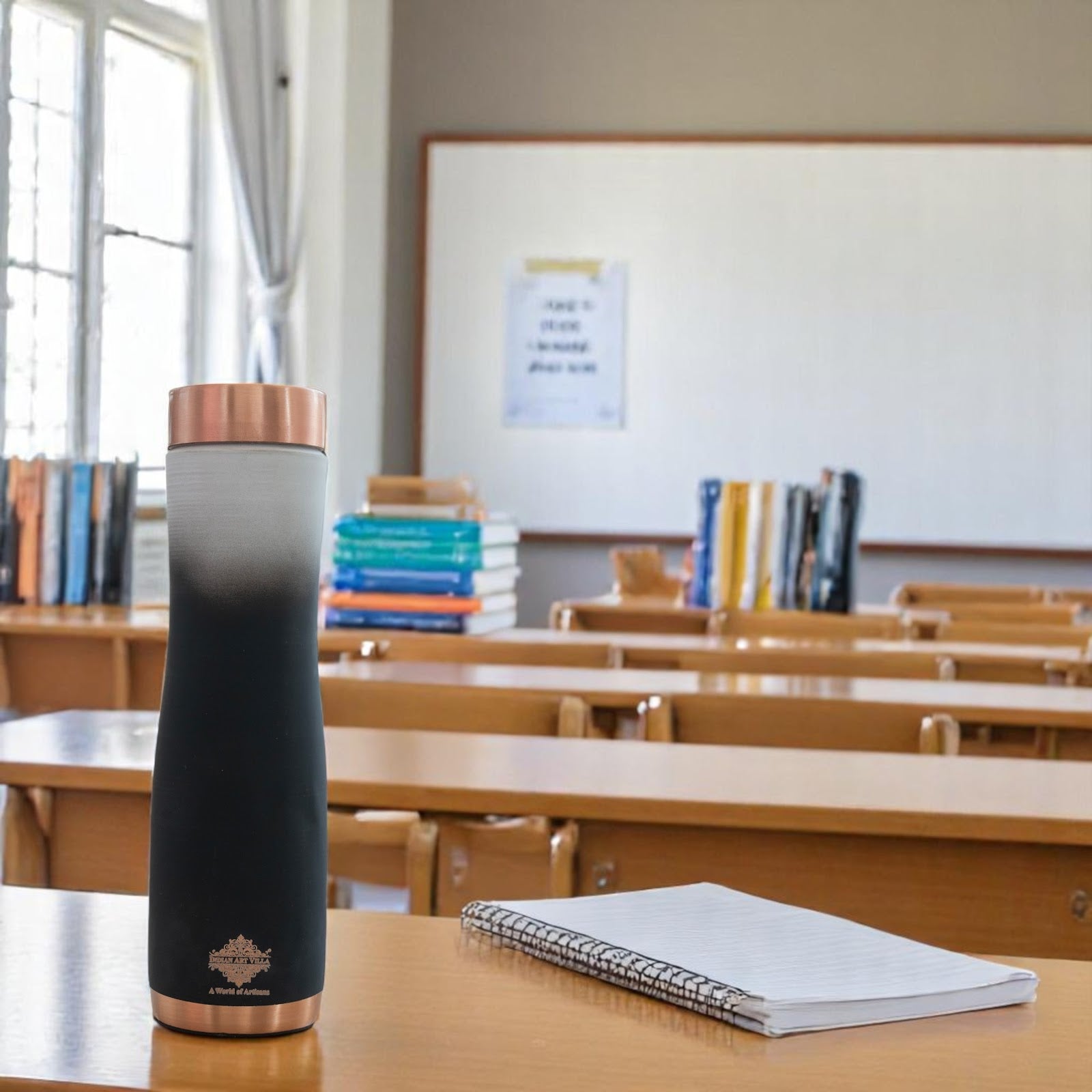 Pure Copper Water Bottle With Ombre Silk Finish Design – 1000ml