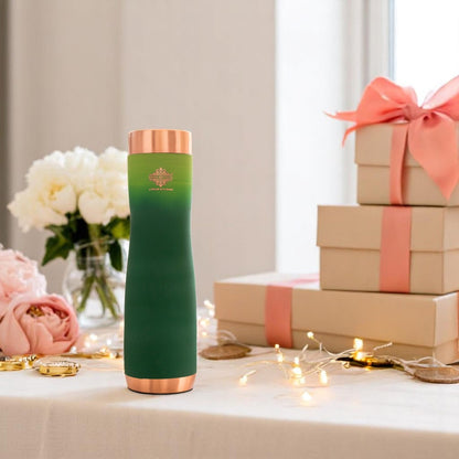 Pure Copper Water Bottle With Ombre Silk Finish Design – 1000ml