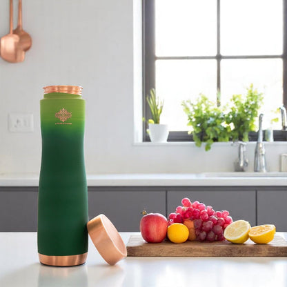 Pure Copper Water Bottle With Ombre Silk Finish Design – 1000ml