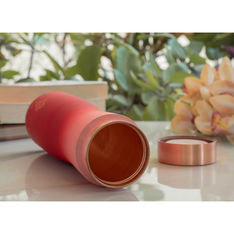Pure Copper Water Bottle With Ombre Silk Finish Design – 1000ml