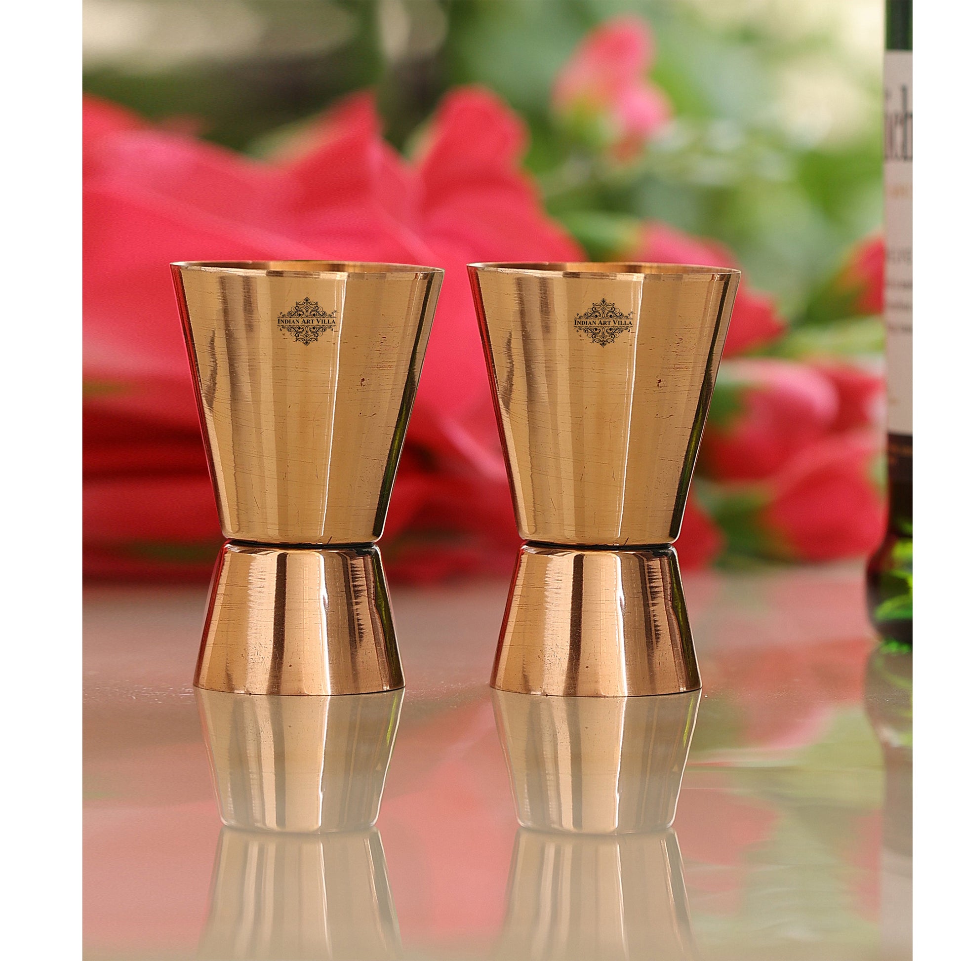 Pure Copper Shot Jigger Glass, Barware, Drinkware, 50ml