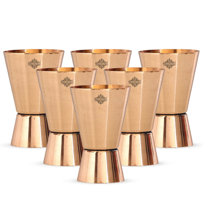 Pure Copper Shot Jigger Glass, Barware, Drinkware, 50ml
