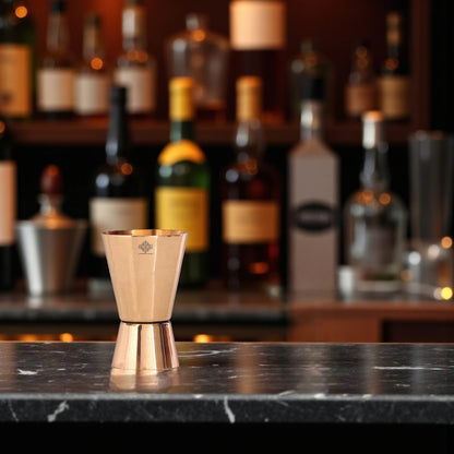 Pure Copper Shot Jigger Glass, Barware, Drinkware, 50ml