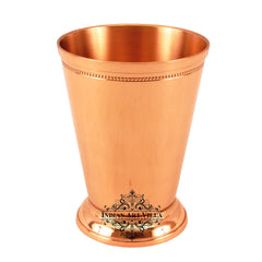 Pure Copper Big Top Glass with 2 Designer Rings  300ML
