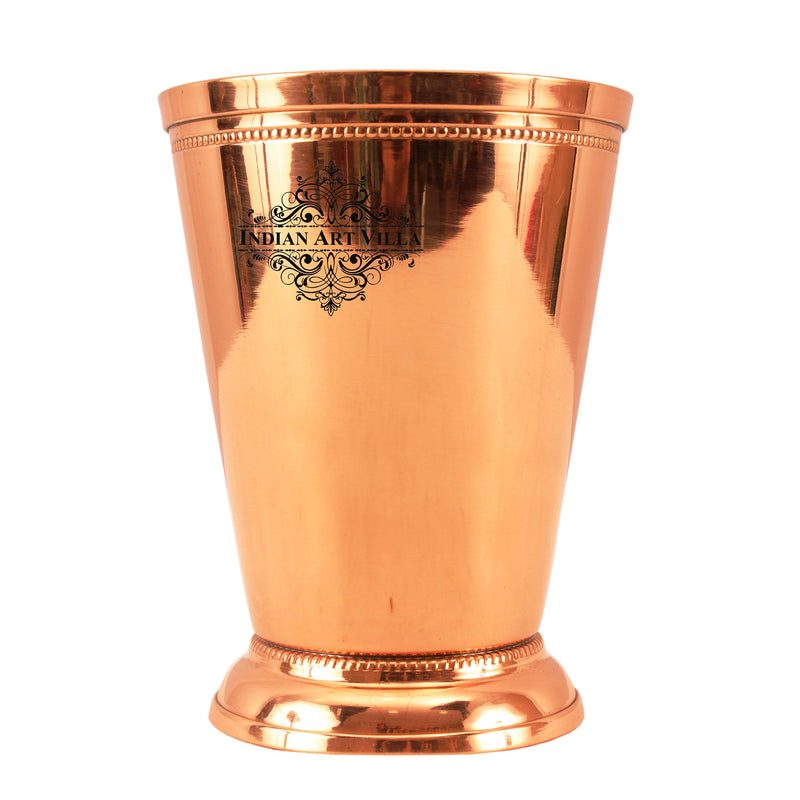 Pure Copper Big Top Glass with 2 Designer Rings  300ML