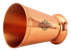Pure Copper Big Top Glass with 2 Designer Rings  300ML