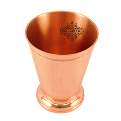 Pure Copper Big Top Glass with 2 Designer Rings  300ML