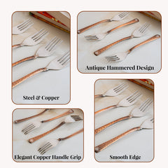 Steel Copper Desert Fork- Antique Finish Design