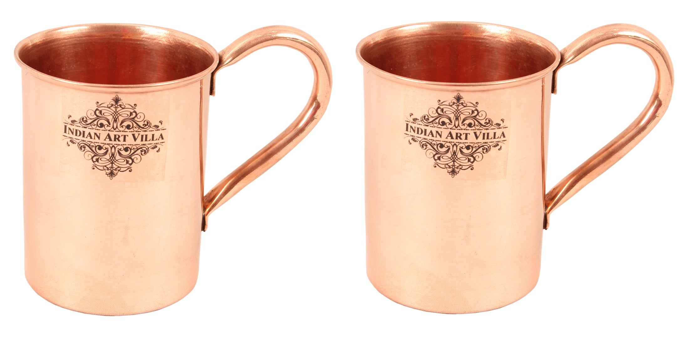 Set Of 2 Pure Copper Moscow Mule Beer Mug Cup 415 ML (14Oz) each - Bar Restaurant Hotel