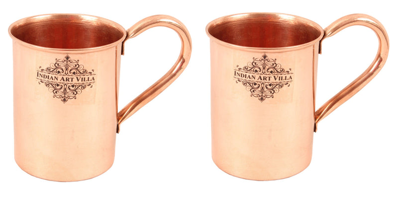Set Of 2 Pure Copper Moscow Mule Beer Mug Cup 415 ML (14Oz) each - Bar Restaurant Hotel