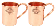 Set of 2 Pure Copper Hammered Moscow Mule Mug Cup 415 ML (14Oz) each - Bar Restaurant Hotel