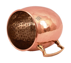 Set of 4 Copper Nickel Round Hammered Moscow Mule Mug Cup 18 Oz each - Hotel Restaurant Bar