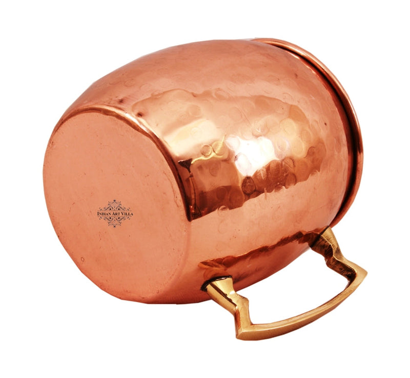 Set of 4 Copper Nickel Round Hammered Moscow Mule Mug Cup 18 Oz each - Hotel Restaurant Bar