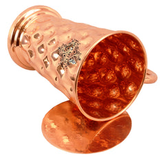 Pure Copper Big diamond Mug Moscow Mule Cup 450 ML with Coaster