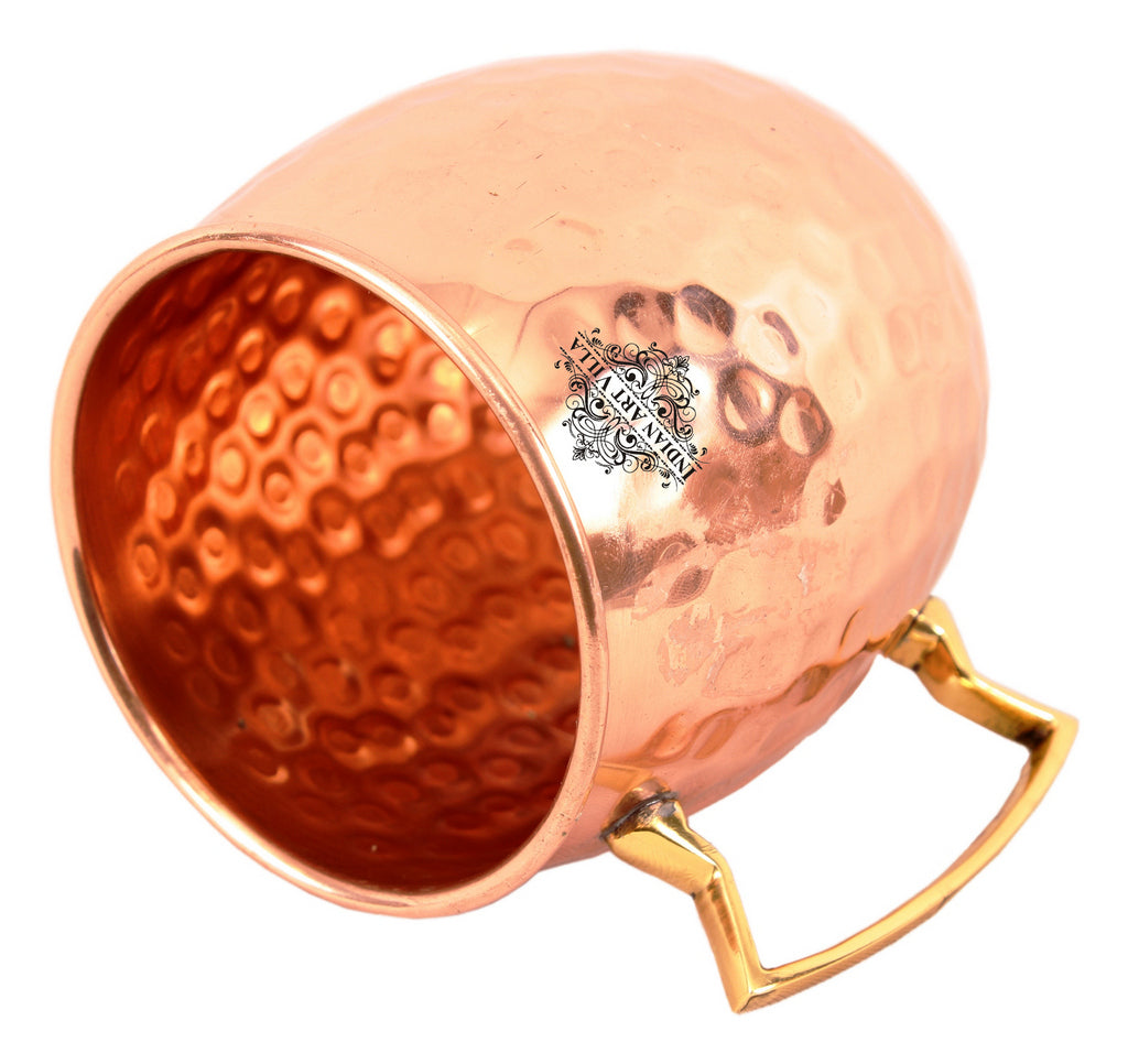 Set of 2 Pure Copper Moscow Mule with Free 2 Pure Copper Shot Glasses