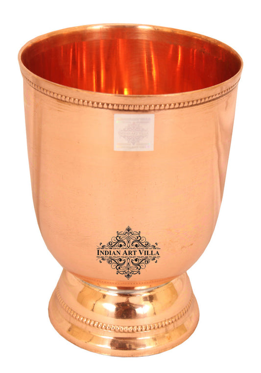 Pure Copper 2 Wine Glass Tumbler with 4 Shot Jiggers Glass, Barware Set, Best for Parties, 4 Pieces