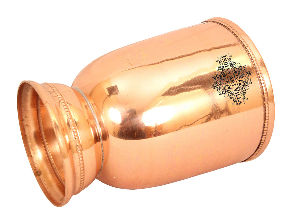 Pure Copper 2 Wine Glass Tumbler with 4 Shot Jiggers Glass, Barware Set, Best for Parties, 4 Pieces