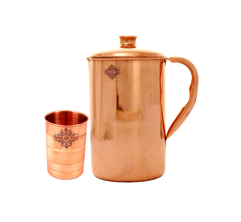 Pure Copper Jug / Pitcher with Glasses / Tumblers | Serveware | Drinkware