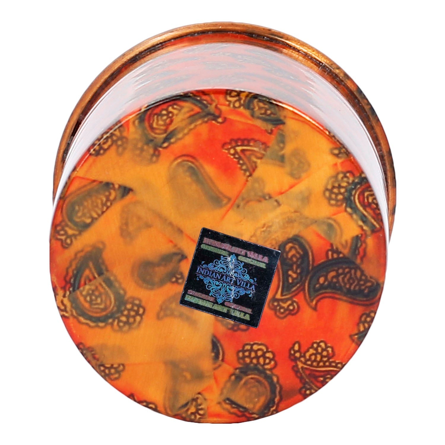 Pure Copper Jug with Glass, Printed Design Red, Diwali Anniversary Party Christmas Gift Set