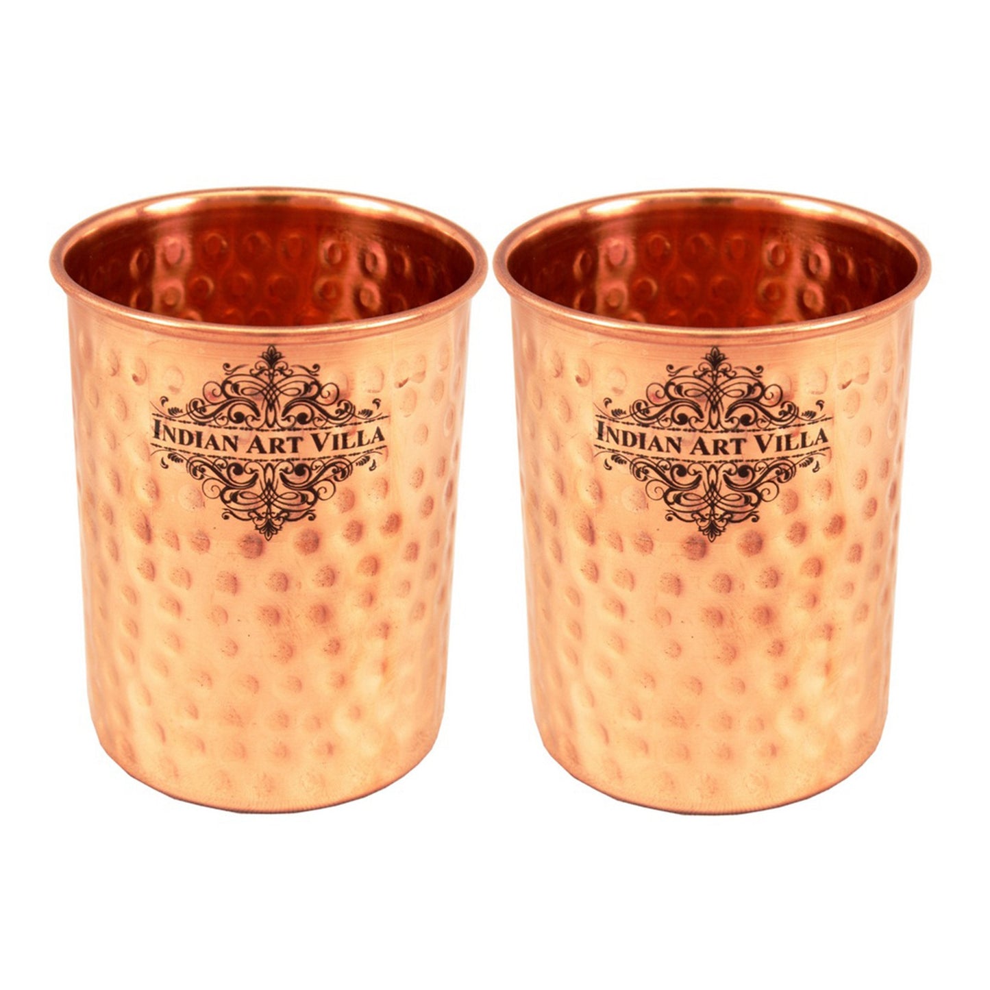 Pure Copper Hammered Design Jug| Pitcher with 2 Glass| Tumbler, Storage Drinking Water, Tableware, Drinkware For Home, Hotel, Restaurant