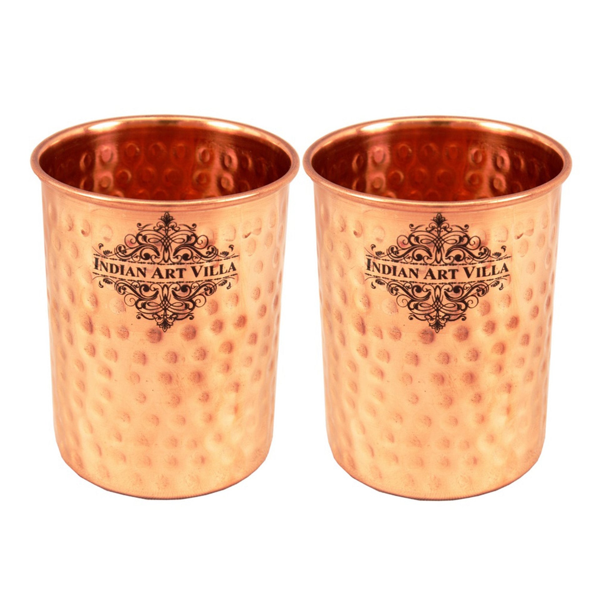 Pure Copper Hammered Design Jug| Pitcher with 2 Glass| Tumbler, Storage Drinking Water, Tableware, Drinkware For Home, Hotel, Restaurant