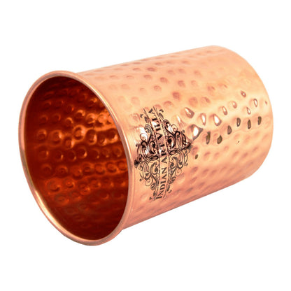 Pure Copper Hammered Design Jug| Pitcher with 2 Glass| Tumbler, Storage Drinking Water, Tableware, Drinkware For Home, Hotel, Restaurant