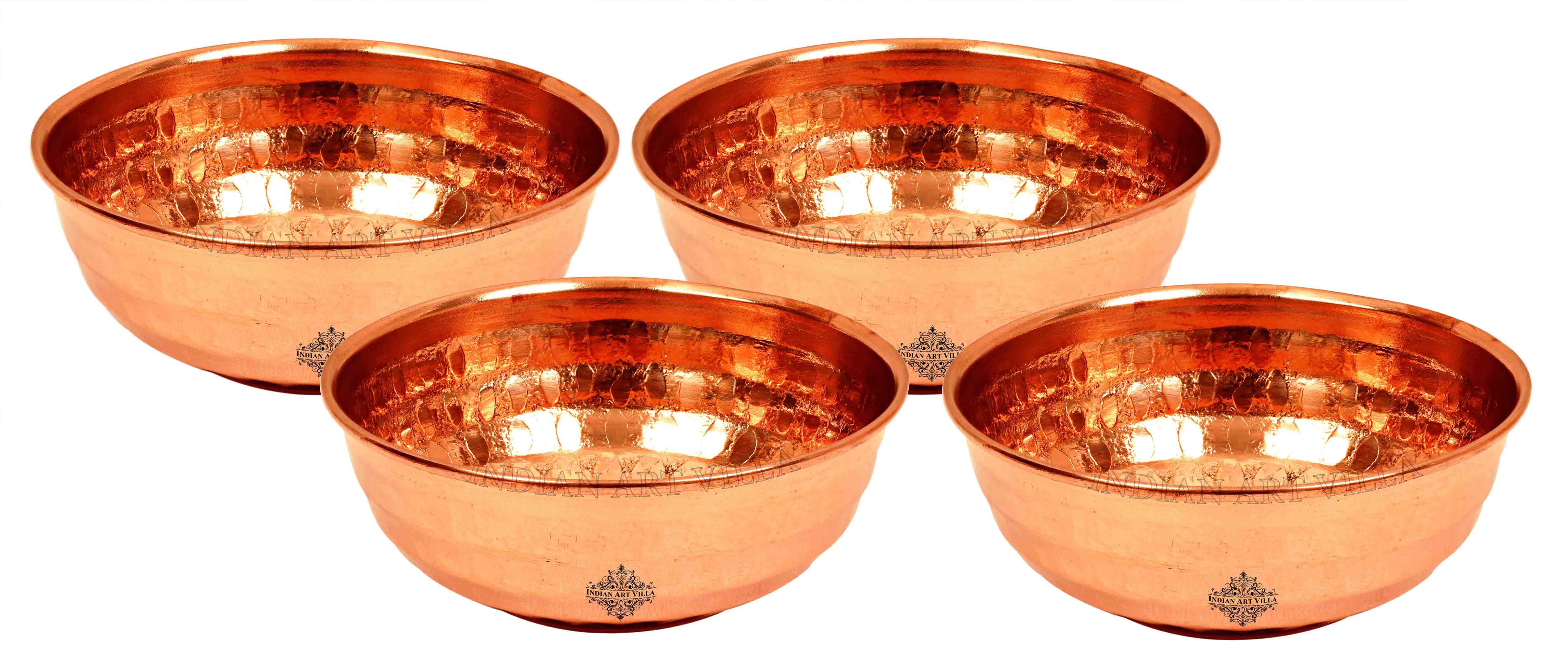Pure Copper Hammered Designer Bowl, Katori, Dinnerware