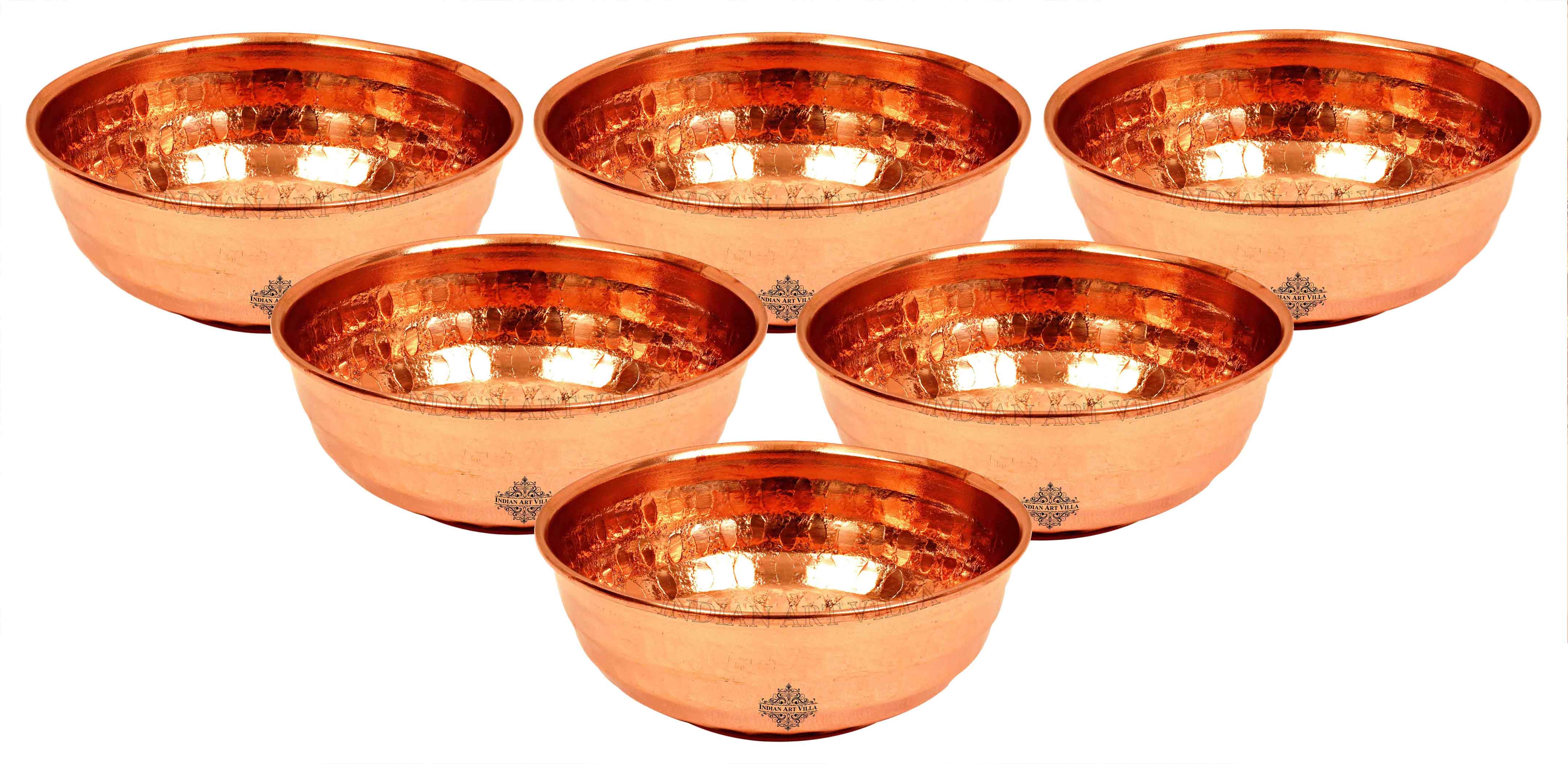 Pure Copper Hammered Designer Bowl, Katori, Dinnerware