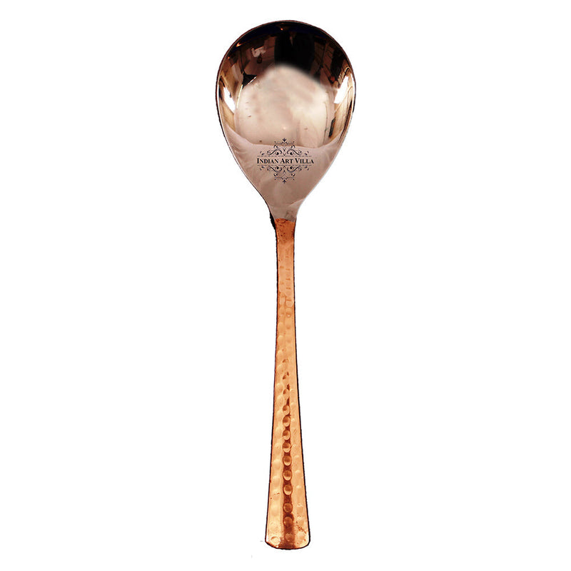 Set of S/C D/W Hammered Handi No.2,Kadhai No.2,Bucket No.1,Serving Spoon x3,6 Pieces