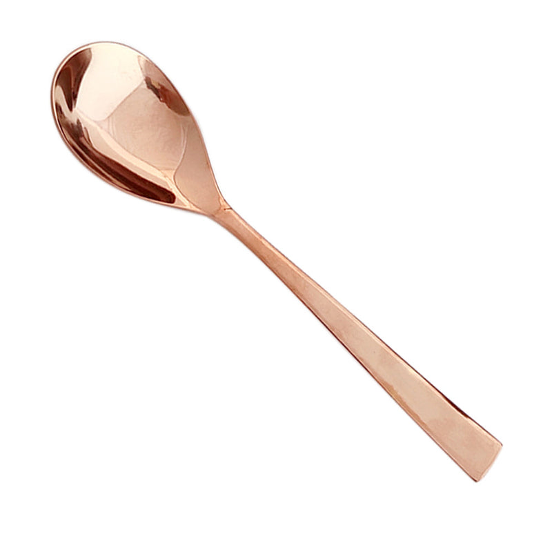 Set of Steel with Rose Gold Finish D/W Hammered Handi No.2, Kadhai No.2, Serving Spoon x2, 4 Pieces