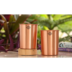Handcrafted Pure Copper Lacquer Coated Jug Pitcher with Glass | Tumbler Set