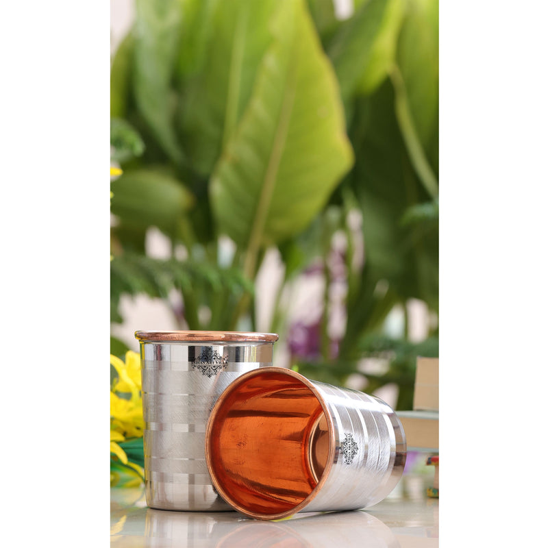 Handmade Pure Steel Copper Jug Pitcher With Glass Tumbler Gift Set
