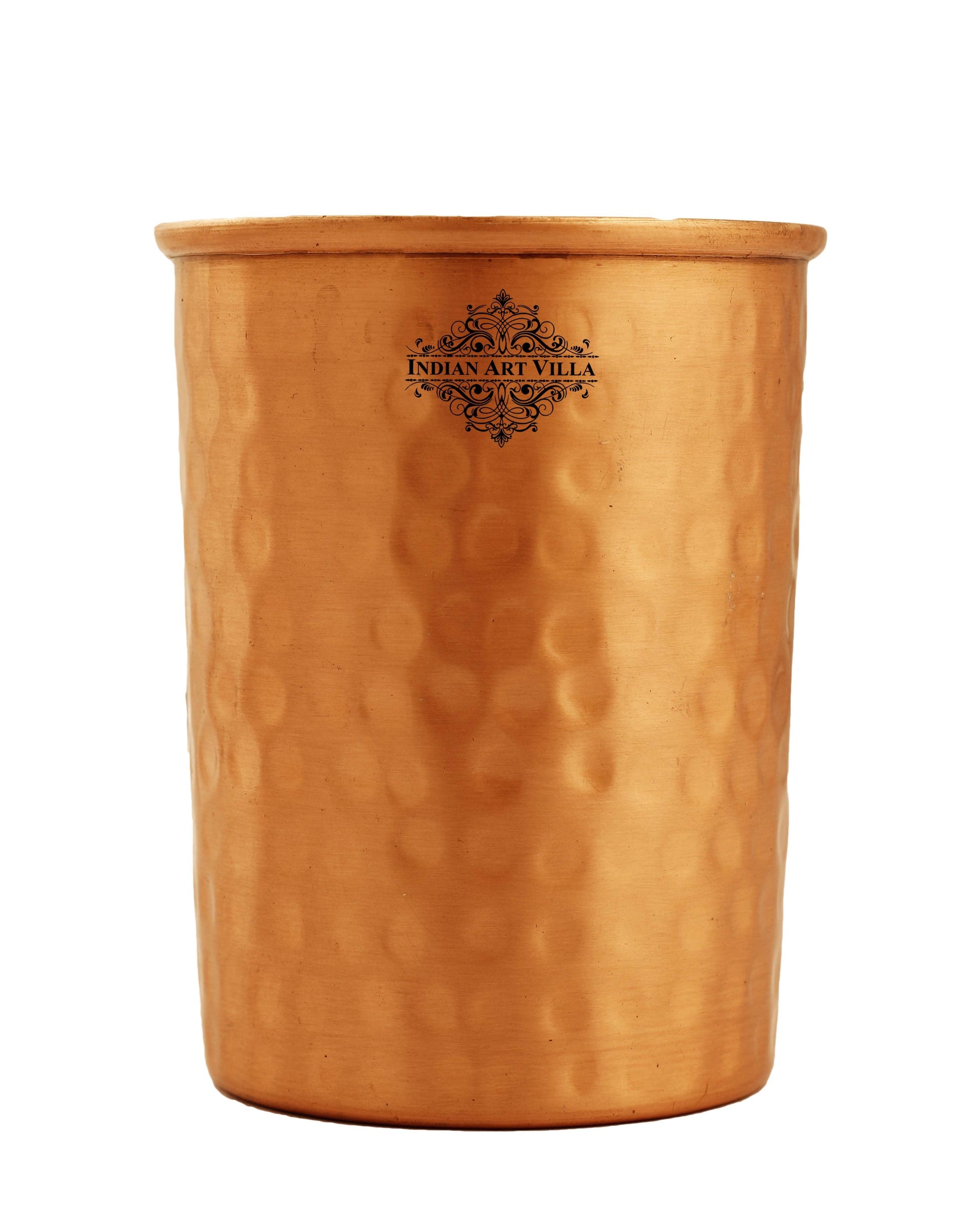 Pure Copper Hammered Design Drinkware Gift Set of  1 Bottle & 2 Glass