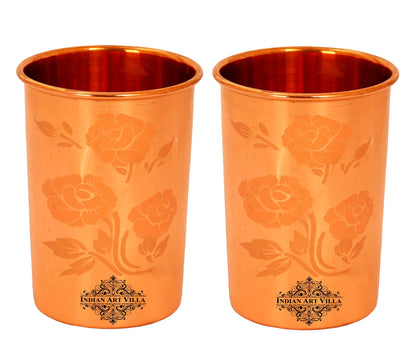 Pure Copper Bottle With 2 Glass Gift Set Magic Bottle & 2Glass