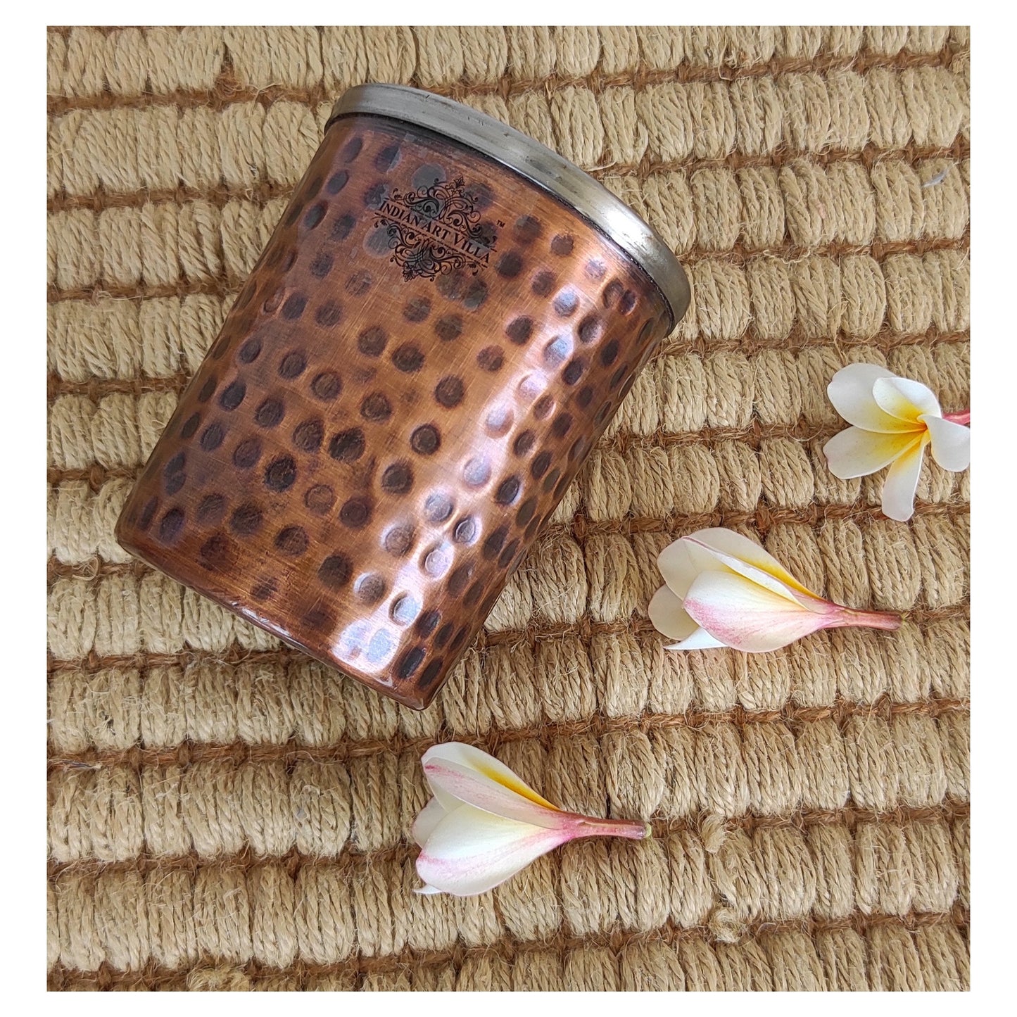 Steel Copper Antique Dark Tone 1 Jug & Glass Set With Gift Box