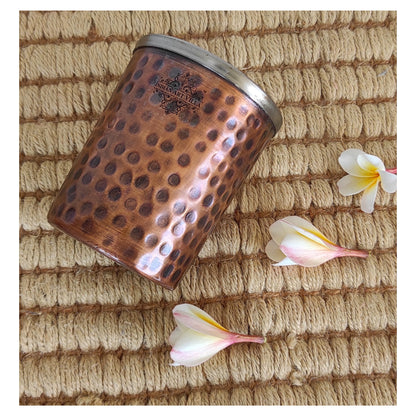 Steel Copper Antique Dark Tone 1 Jug & Glass Set With Gift Box