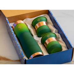 Personalized Copper Ombre Bottle & Glass Gift Set – Silk Finish