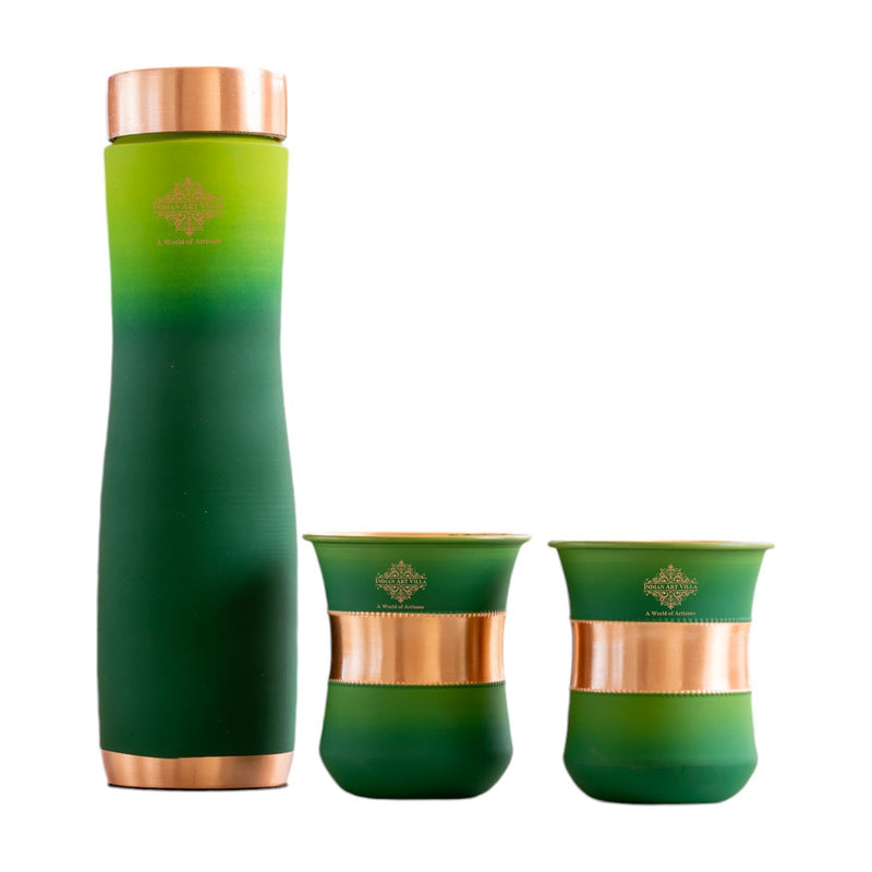 Personalized Copper Ombre Bottle & Glass Gift Set – Silk Finish