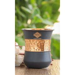 Personalized Copper Silk Finish Bottle & Glass Gift Set